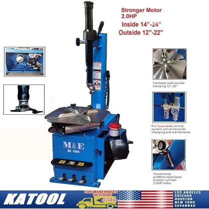 Swing Arm Tire Changer Wheel 12-24'' Tire Changer Machine M&E-T500