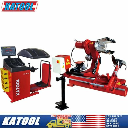 Tire Changer Machine Katool KT-T160 and Wheel Balancer KT-B790 Tires Repair